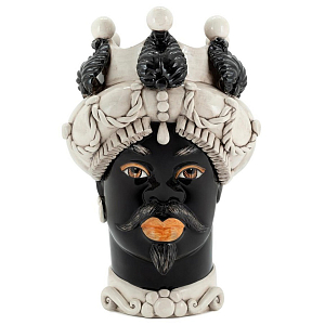 Ваза Vase Moro Man Baroque Black
