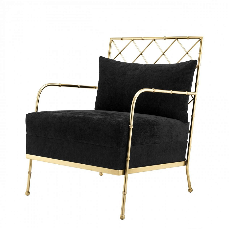 Кресло Eichholtz Chair Bahamas Черный Латунь Кресло Eichholtz Chair Bahamas Черный Латунь во Владивостоке | Loft Concept