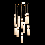 Люстра каскадная с прозрачными цилиндрическими плафонами Jenae Glass Tube Lighting варинант исполнения - 3 | Loft Concept во Владивостоке