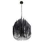 Люстра черная с несколькими ярусами деревянных палочек Bright Wooden Chandelier варинант исполнения - 3 | Loft Concept во Владивостоке