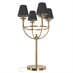 Настольная лампа на металлическом основании бронзового цвета с 4-мя черными конусовидными абажурами Dignity варинант исполнения - 3 | Loft Concept во Владивостоке