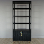 Стеллаж со стеклянными полками Elsa Dreams Black варинант исполнения - 5 | Loft Concept во Владивостоке