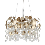 Люстра с декоративными подвесками из прозрачного стекла в форме монеток FAIRYTREE Light варинант исполнения - 1 | Loft Concept во Владивостоке