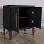 Тумбочка Primo с дверцами шпон Черный дуб варинант исполнения - 4 | Loft Concept во Владивостоке