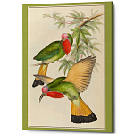 Постер на холсте с изображением птиц Blooming Birds Poster варинант исполнения - 3 | Loft Concept во Владивостоке