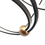 Люстра подвесная светодиодная с 4-мя кольцами черный металл Ring Horizontal варинант исполнения - 3 | Loft Concept во Владивостоке