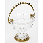 Чаша из прозрачного стекла на ножке с бронзовой ручкой в виде ветки Eden Garden варинант исполнения - 2 | Loft Concept во Владивостоке