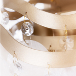 Бра с белыми перламутровыми подвесками и золотистыми волнистыми элементами SHELL варинант исполнения - 3 | Loft Concept во Владивостоке