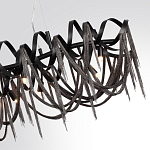 Люстра подвесная линейная с переплетенными металлическими лентами и цепочками Atlantis Chain варинант исполнения - 3 | Loft Concept во Владивостоке