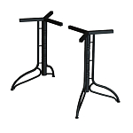 Обеденный стол с прямоугольной столешницей из стекла на черных металлических ножках White Marble варинант исполнения - 5 | Loft Concept во Владивостоке