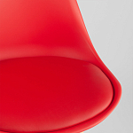 Стул с основой из пластика и мягким сиденьем Arvika Red варинант исполнения - 8 | Loft Concept во Владивостоке