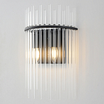 Бра со стеклянными прозрачными трубками и черным металлическим каркасом Nembus варинант исполнения - 2 | Loft Concept во Владивостоке