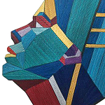 Арт объект на стену из нитей Девушка и Солнце wall panel Girl and Sun варинант исполнения - 1 | Loft Concept во Владивостоке