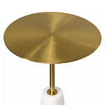 Кофейный столик с круглой столешницей на белом мраморном основании Original Foundation варинант исполнения - 4 | Loft Concept во Владивостоке