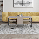 Стол журнальный прямоугольной формы с 2-мя полками бежево-серого цвета NORFOLK LIGHT MOCHA варинант исполнения - 2 | Loft Concept во Владивостоке