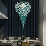 Люстра зеленая каскадная Green Light CascadeDroplet Chandelier варинант исполнения - 2 | Loft Concept во Владивостоке