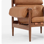 Кресло с деревянным каркасом и обивкой из натуральной кожи Medieval Furniture варинант исполнения - 6 | Loft Concept во Владивостоке