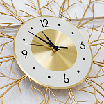 Часы настенные из металла золотые с белым циферблатом Current Time варинант исполнения - 2 | Loft Concept во Владивостоке