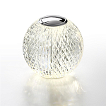 Настольная лампа с прозрачным шарообразным плафоном на цилиндрической подставке Crystal Globule варинант исполнения - 8 | Loft Concept во Владивостоке