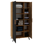 Шкаф двухдверный с 2-мя отделами с полками Stone Effect варинант исполнения - 4 | Loft Concept во Владивостоке