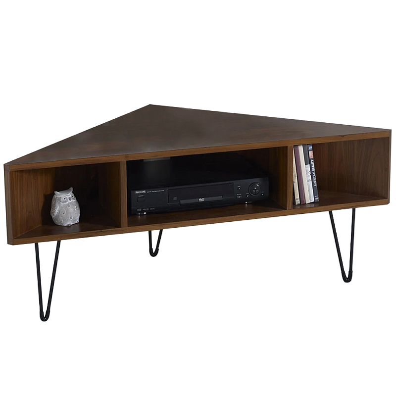 Угловая ТВ-тумба Ford Corner TV Stand Коричневый Черный Угловая ТВ-тумба Ford Corner TV Stand Коричневый Черный во Владивостоке | Loft Concept