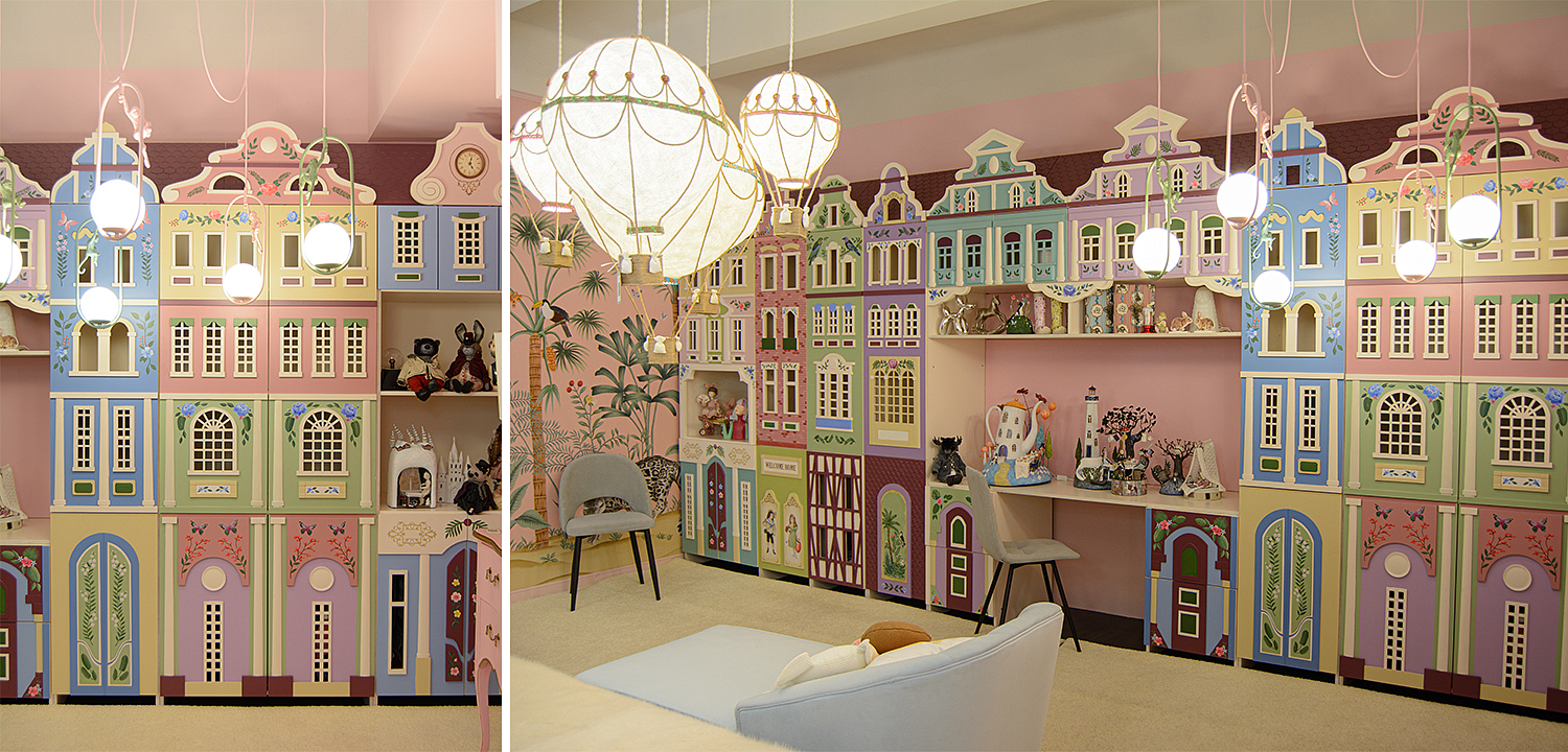 Шкаф Colorful Houses ручная роспись Шкаф Colorful Houses ручная роспись - Loft-Concept во Владивостоке