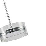 Подвесной светильник с прозрачным плафоном цилиндрической формы из акрила и стекла с пультом для регулировки света Glass Lamp Chromium варинант исполнения - 1 | Loft Concept во Владивостоке