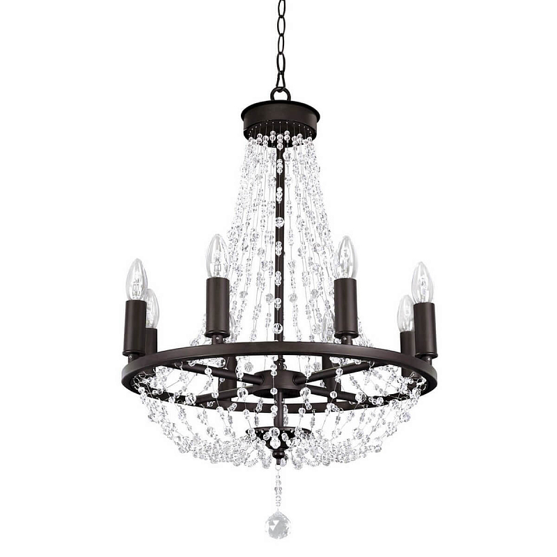 Люстра Brutal Crystal Chandelier 8 Черный Прозрачный Люстра Brutal Crystal Chandelier 8 Черный Прозрачный во Владивостоке | Loft Concept