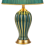 Настольная лампа с абажуром Celestina Green  Gold Lampshade Table Lamp варинант исполнения - 2 | Loft Concept во Владивостоке