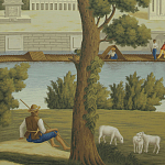 Обои ручная роспись Monuments of Paris Roberts on Sepia scenic paper варинант исполнения - 1 | Loft Concept во Владивостоке