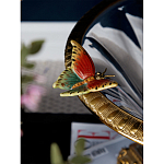 Чаша из прозрачного стекла с бронзовым рельефным ободком Eden Garden варинант исполнения - 5 | Loft Concept во Владивостоке