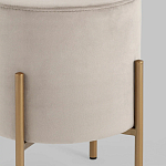 Бежевый пуф на золотистых ножках SANJAY варинант исполнения - 3 | Loft Concept во Владивостоке