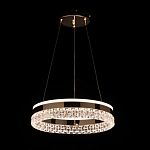 Люстра в виде кольца золотого цвета с прозрачными вставками Radiant Rail варинант исполнения - 3 | Loft Concept во Владивостоке