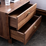 Прикроватный деревянный столик с ящиками Moon Walnut Furniture варинант исполнения - 3 | Loft Concept во Владивостоке