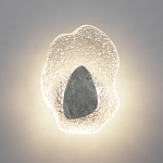 Бра с волнообразным стеклянным плафоном и вставкой из мрамора Liquid Stone варинант исполнения - 3 | Loft Concept во Владивостоке