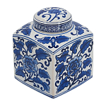 Ваза с крышкой в китайском стиле Oriental Blue & White Ornament Vases варинант исполнения - 1 | Loft Concept во Владивостоке