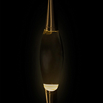 Подвесной светильник с хрустальным плафоном и бронзовым основанием Renee Glass Drops  варинант исполнения - 5 | Loft Concept во Владивостоке