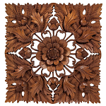 Панно из дерева квадратное Flower Panel With Trees варинант исполнения - 1 | Loft Concept во Владивостоке