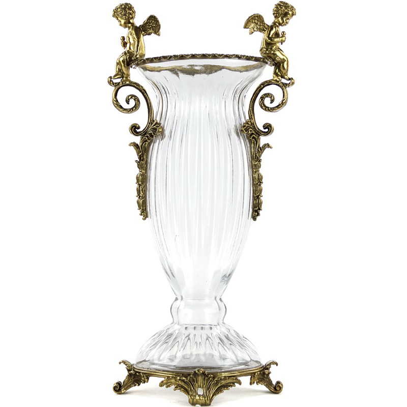 Ваза Transparent Vessel & Bronze Putti Прозрачный (Transparent) Бронза Ваза Transparent Vessel & Bronze Putti Прозрачный (Transparent) Бронза во Владивостоке | Loft Concept