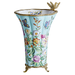 Ваза со стрекозой из фарфора с бронзовыми элементами Paradise Dragonfly варинант исполнения - 1 | Loft Concept во Владивостоке