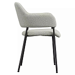 Стул мягкий с подлокотниками Chair Gray Upholstery Boucle варинант исполнения - 2 | Loft Concept во Владивостоке