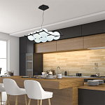 Люстра подвесная с 9-ю плафонами в форме шара Yarvi варинант исполнения - 2 | Loft Concept во Владивостоке