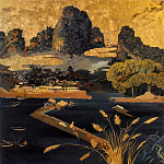 Кофейный стол с японским пейзажем Bohemia coffee table  варинант исполнения - 1 | Loft Concept во Владивостоке