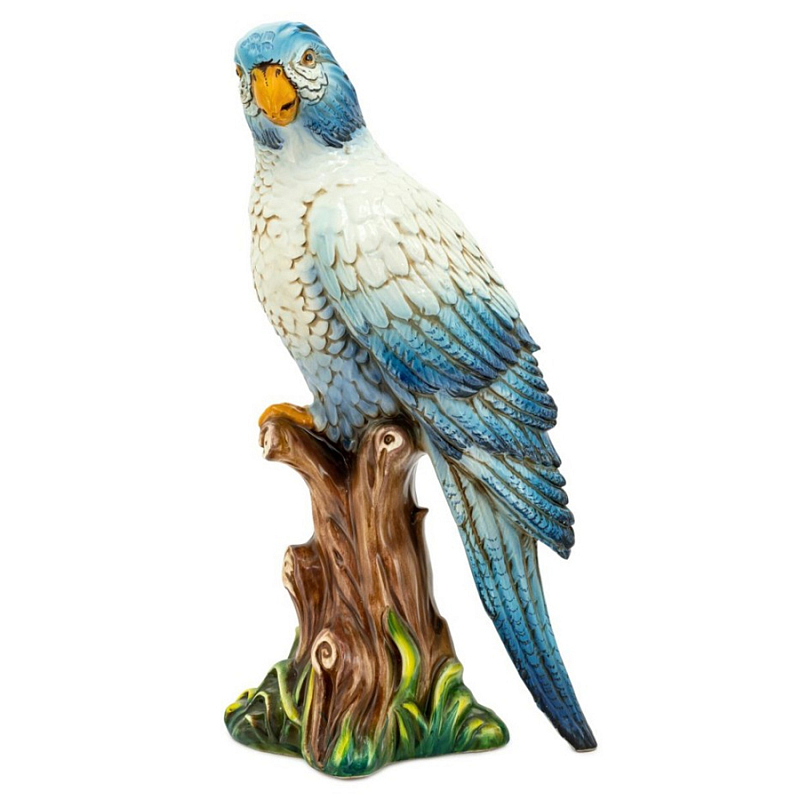 Статуэтка Parrot Big Blue Синий Белый Статуэтка Parrot Big Blue Синий Белый во Владивостоке | Loft Concept