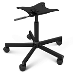 Стул с мягкой черной обивкой из велюра и подъемно-поворотным механизмом на колесиках Harper Black варинант исполнения - 4 | Loft Concept во Владивостоке