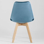 Стул с мягким велюровым сиденьем Arvika Blue варинант исполнения - 4 | Loft Concept во Владивостоке