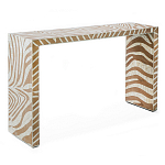 Консоль Дизайнерская Kenya Console ZEBRA Bone Inlay Beige варинант исполнения - 3 | Loft Concept во Владивостоке