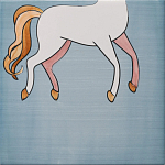 Плитка с узором Девочка единорог варинант исполнения - 6 | Loft Concept во Владивостоке