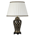 Настольная лампа с керамическим основанием с золотистым решетчатым узором и белым плиссированным абажуром Elstead Lighting варинант исполнения - 6 | Loft Concept во Владивостоке