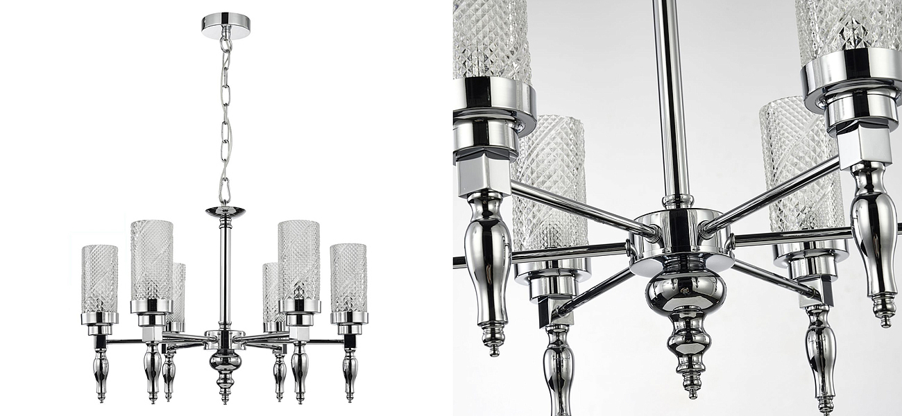 Люстра цвета хром Balusters D55 см Люстра цвета хром Balusters D55 см - Loft-Concept во Владивостоке